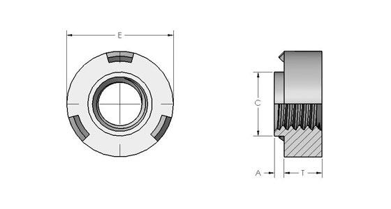 Spiralock®压铆凸焊螺母